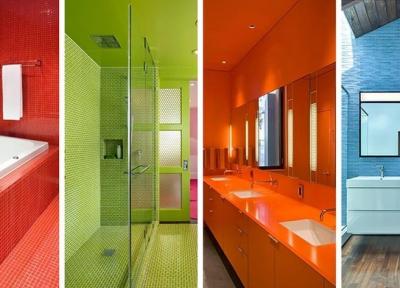13 طراحی داخلی حمام و سرویس بهداشتی رنگارنگ