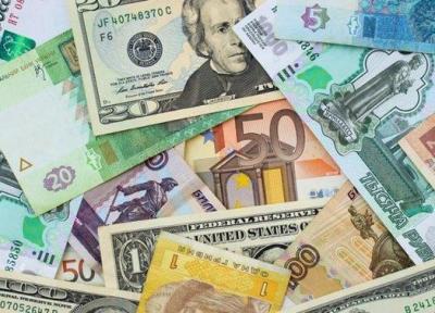 نرخ رسمی 47 ارز ، کاهش قیمت یورو و پوند
