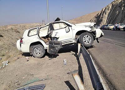 خودروی حامل معاون وزیر راه و شهرسازی در قزوین دچار سانحه شد