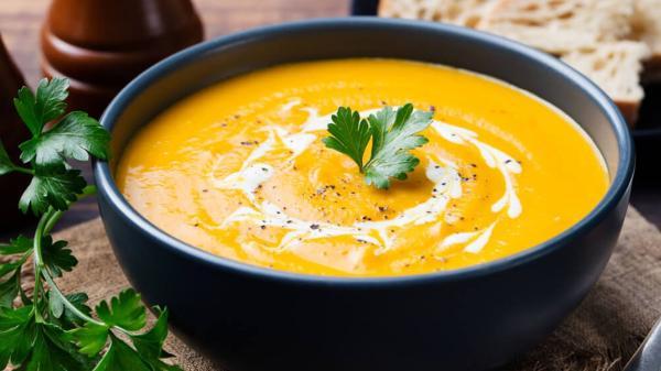 طرز تهیه سوپ کدو حلوایی خوشمزه و سریع با عطر و طعم عالی