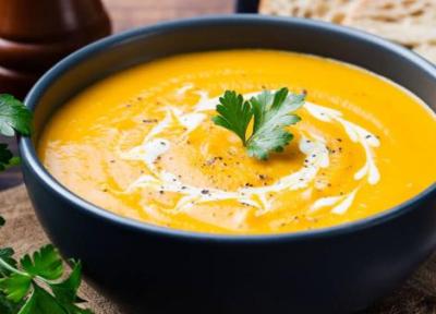 طرز تهیه سوپ کدو حلوایی خوشمزه و سریع با عطر و طعم عالی
